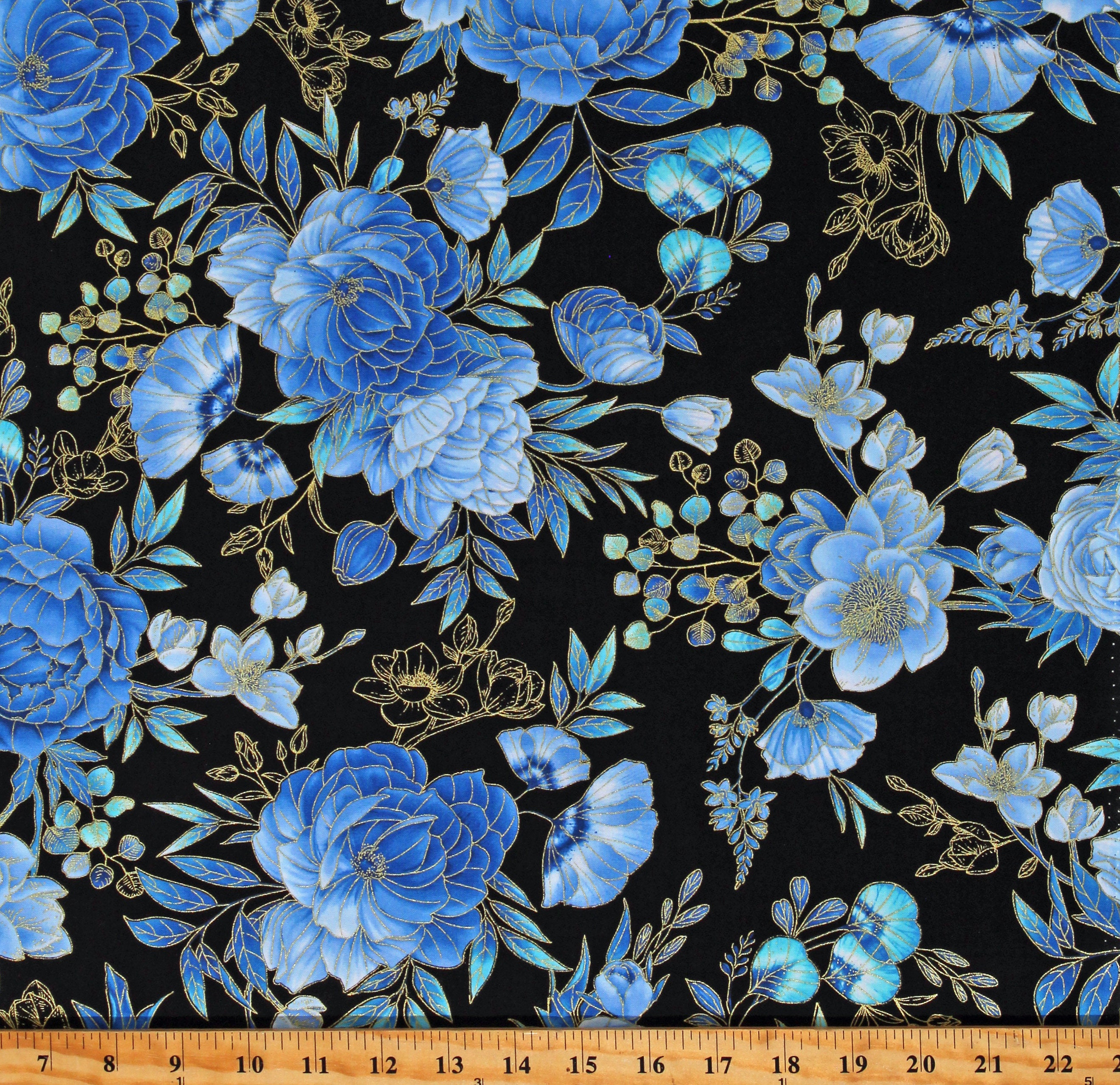 Farmhouse Floral Stripe Blue- Riley Blake Cotton Fabric – Prism Fabrics &  Crafts