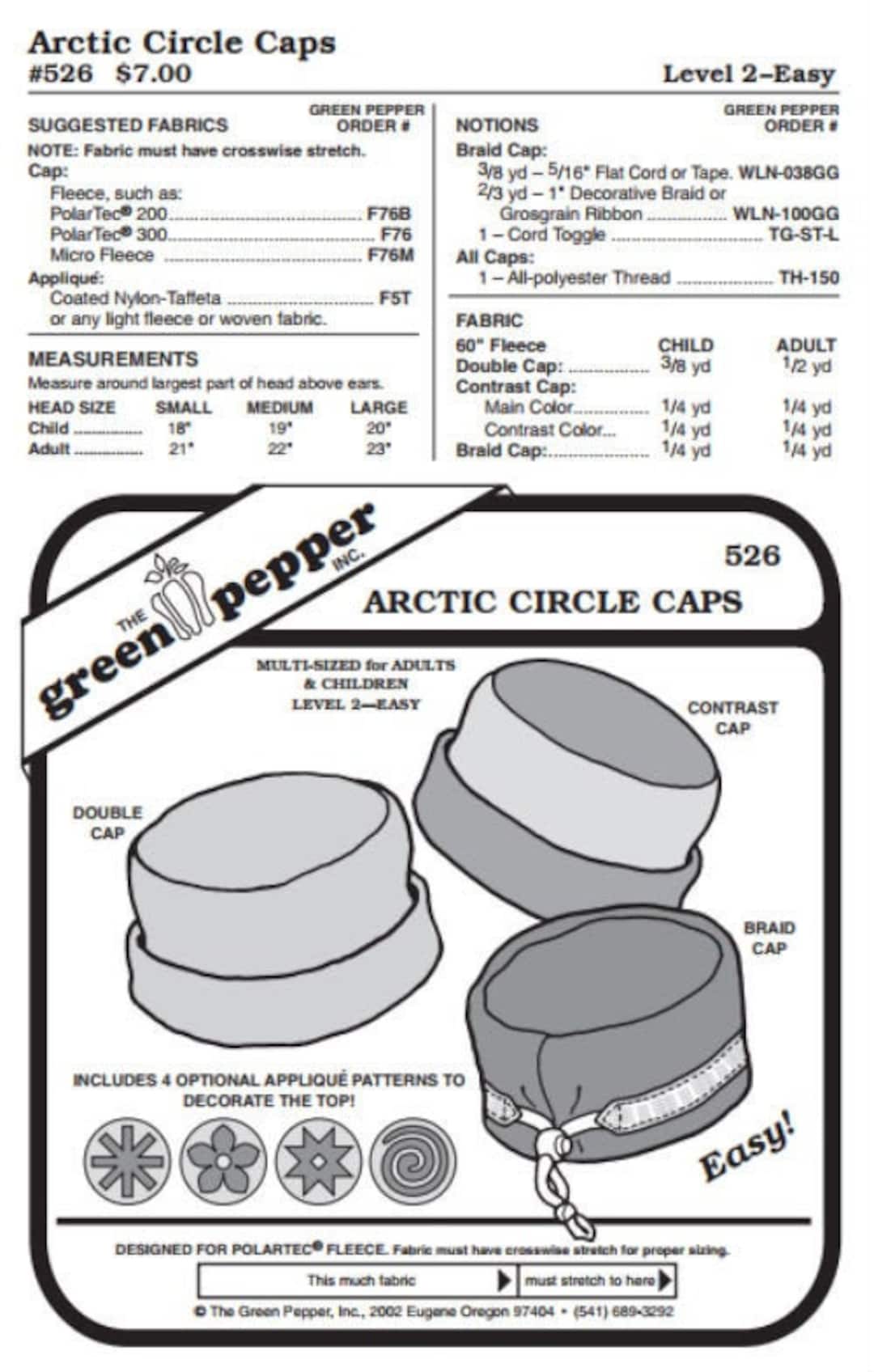 Arctic Circle Caps Pattern - 526 - The Green Pepper Patterns Arctic Circle Caps Pattern - 526 - The Green Pepper Patterns