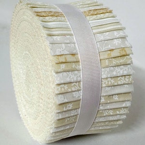 Jelly Roll Neutral Miniature Prints Quilting Cotton Strips 2.5" Roll Up Precuts (M530.16)