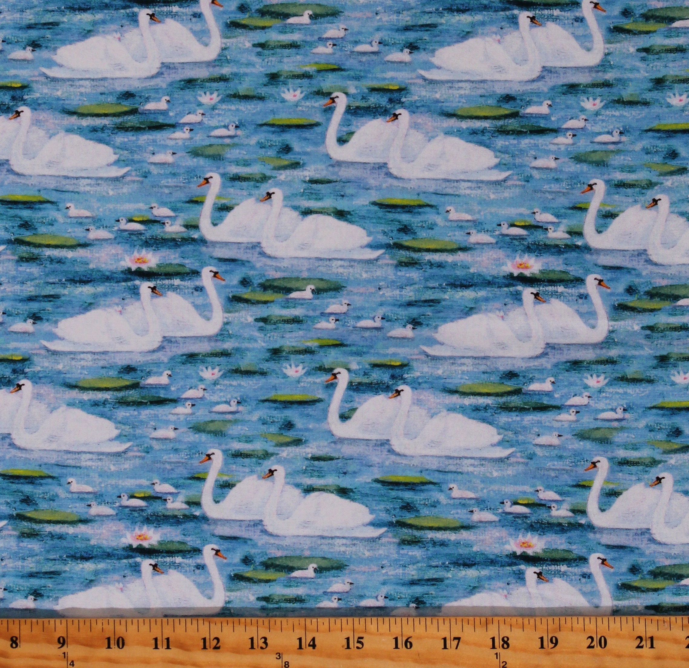 Swan Lake - Floral Frenzy - Samantha Johnson - Cloud 9 Fabrics - Poplin Swan Lake - Floral Frenzy - Samantha Johnson - Cloud 9 Fabrics - Poplin
