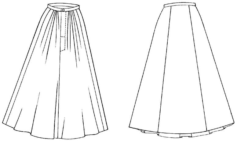 Folkwear Victorian Walking Skirt 209 Sewing Pattern pattern - Etsy