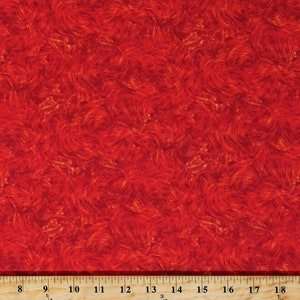 Paja de algodón rojo con aspecto pintado Espirales Granja Poner un huevo Pollos Tela de algodón Estampado cortado a medida (OA595821) D371.68