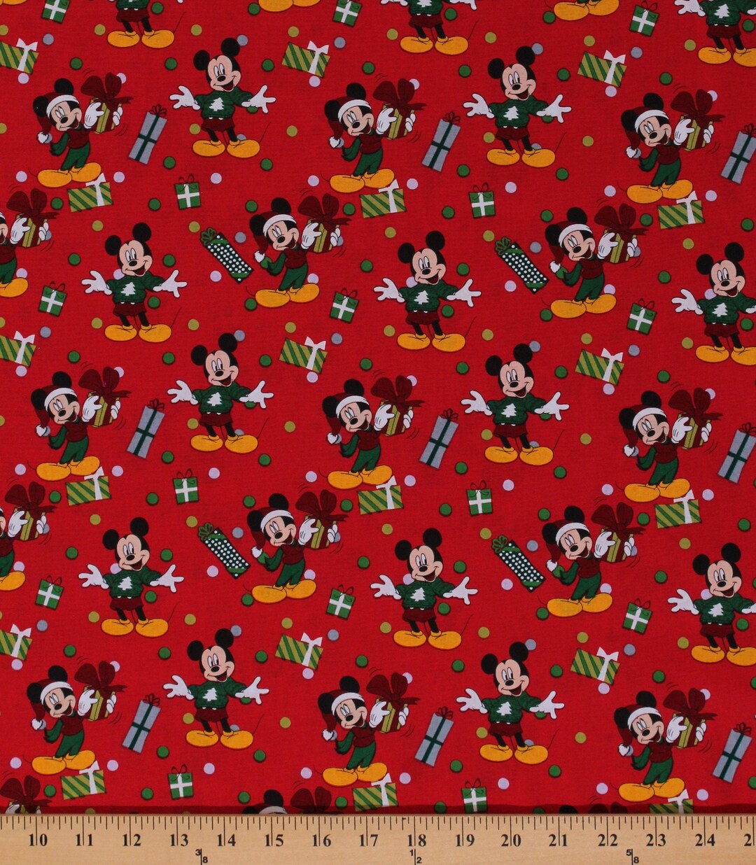 Cotton Mickey Mouse Christmas Holidays Kids Presents Red Mickey for Me ...