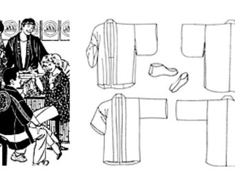 Folkwear Japanese Hapie & Haori #129 Jacket Coat Slipper Sock Japan Sewing Pattern (Pattern Only) folkwear129