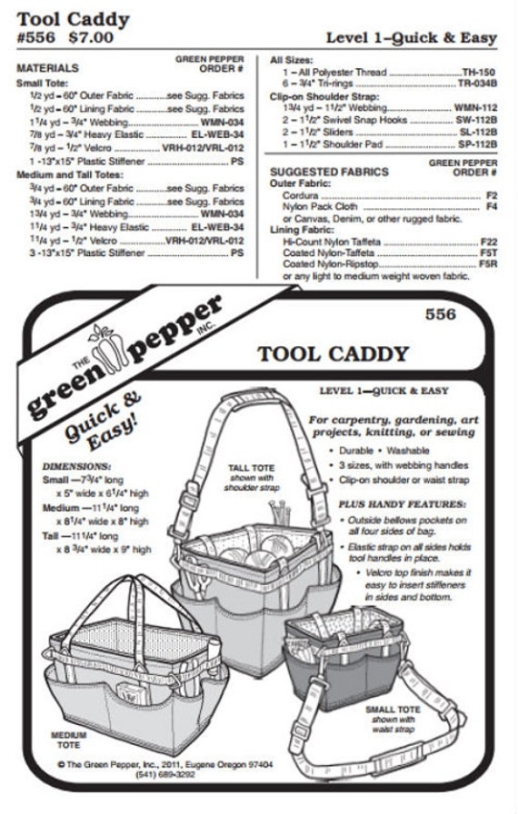 Tool Caddy Pattern - 556 - The Green Pepper Patterns Tool Caddy Pattern - 556 - The Green Pepper Patterns