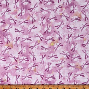 Cotton Dragonfly Dreams Dragonflies Insects Bugs Animals Flowers Floral Pink Cotton Fabric Print by the Yard (DP24831-28) D587.93