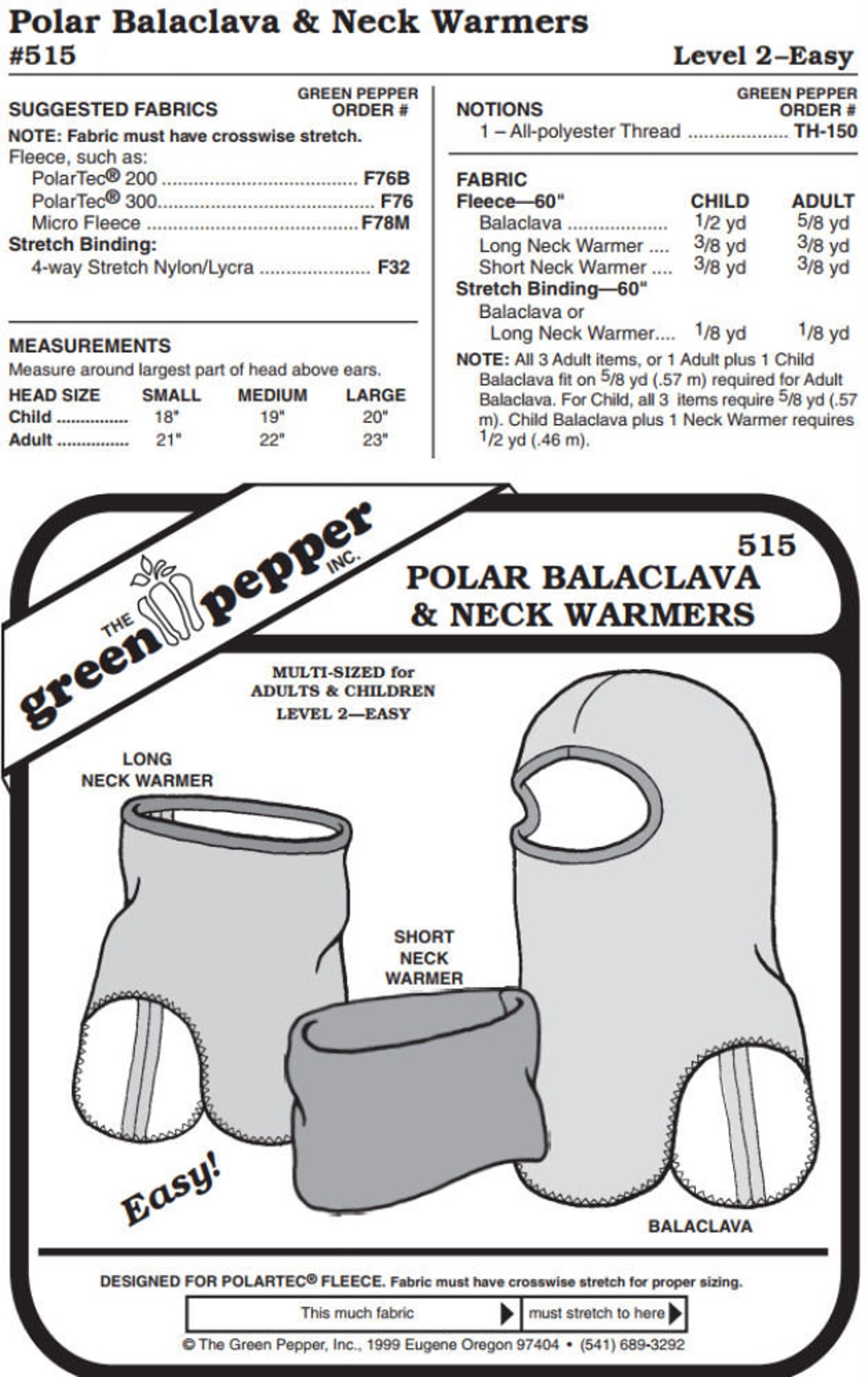 Polar Balaclava & Neck Warmers - 515 - The Green Pepper Patterns Polar Balaclava & Neck Warmers - 515 - The Green Pepper Patterns