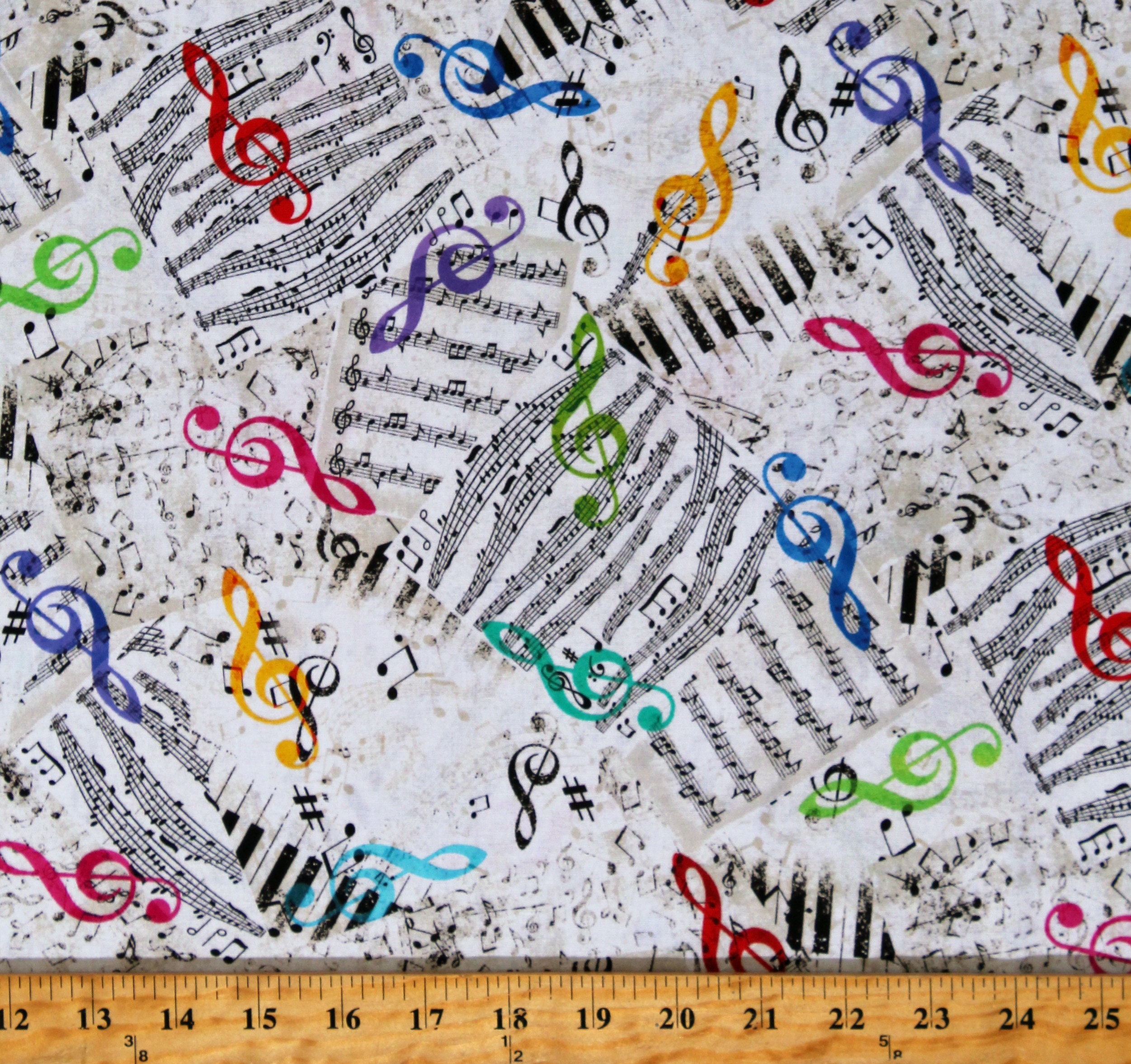 Cotton Music Notes Sheet Music Pages Treble Clefs Piano Band Jazz