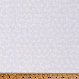 Cotton White Scottish Terrier Tonal Scottie Dogs Animals on White Cotton Fabric Print by the Yard (07806-09) D367.46