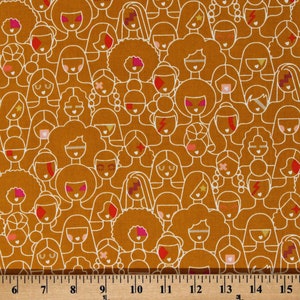 Cotton Novelty Women Modern Sunbeam Rebel Cactus Rashida Coleman Hale Gold Ruby Star Cotton Fabric Print by the Yard (RS1056-13) D654.13