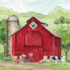 36" X 44" Panel Spring Barn Quilts Panel by Tara Reed for Riley Blake Designs Farm Cotton Fabric Panel (PD14335-PANEL) D402.95