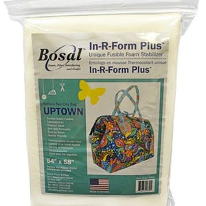 Bosal In-R-Form Plus Unique Fusible Foam Stabilizer 54" x 58" Aunties Two City Bag Uptown - Pattern Not Included - Stabilizer Only M544.08