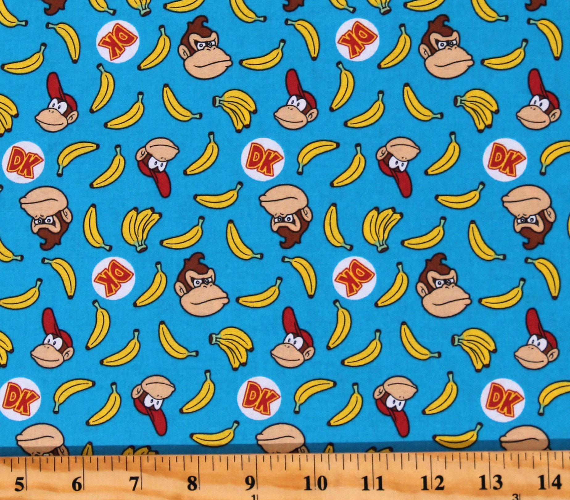 Cotton Donkey Kong Diddy Kong DK Logo Bananas Video Games Gaming