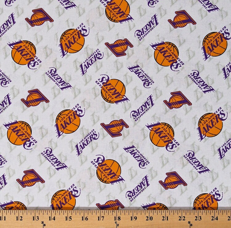 La Lakers Fleece Fabric Block (2 Yards Min.) - Team Fleece Fabric - Fabric