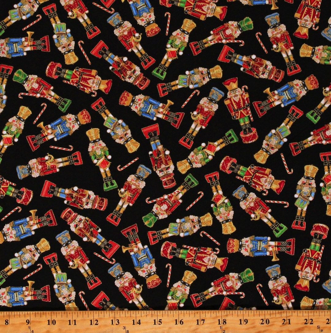 Cotton Christmas Winter Seasonal Holiday Nutcrackers Figurines Black