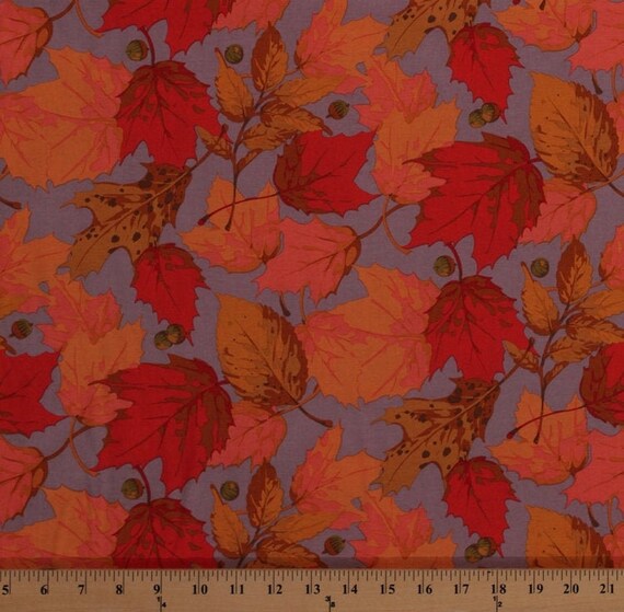 Fall Foliage Autumn Carpet Packed Leaves 100/% cotton Fabric By the yard