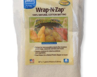 Pellon® Wrap-N-Zap® Microwave Safe 100% Natural Cotton Batting 45" x 1 Yard (WZ-45) M544.10
