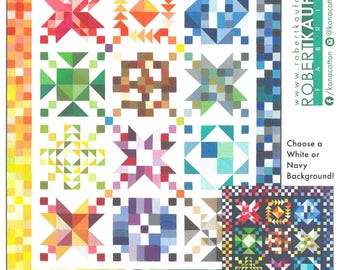 Quilt Kit - Kona Cotton Solids 2026 Block of the Month Color Patchwork Party 68" x 86" Finished Size Quilts Quilting Kit - Sold by the Kit