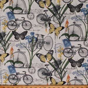 Buttercup Butterflies on Postcards in Cream Buttercup Butterflies on Postcards in Cream