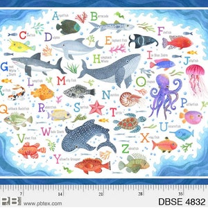 Alphabet Fish Fabric 