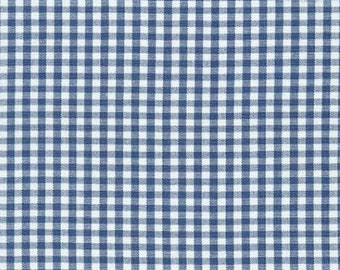 Cotton Carolina Gingham 1/8" Checks Checkered Plaid Patterned Denim Blue Cotton Fabric Print by the Yard (P-5689-67DENIM) D161.26