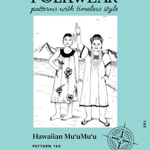 Folkwear Hawaiian Mu'uMu'u Dress Tropical #160 Sewing Pattern (Pattern Only) folkwear160