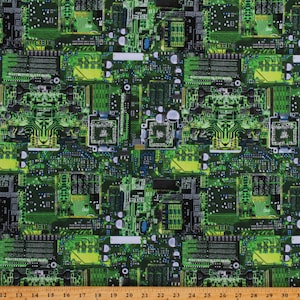 Cotton Computer Technology Digital Cotton Fabric Print by the Yard (D766.69) (GAIL-C8326) by Timeless Treasures