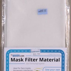 BFE95 Melt Blown Face Mask Filter Material of Polypropylene, Sold by the  Yard BFE 95 HEPA, HEPA Filter, Filter Material, 