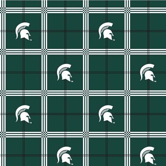 Michigan State University Spartans Dark Green Helmet Squares Etsy