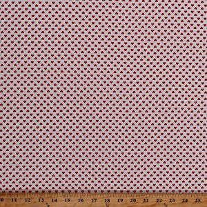 Cotton Valentine&#39;s Day Love Sevenberry Classiques Red Hearts on White Cotton Fabric Print by the Yard (SB-88621D1-3-POPPY) D379.62