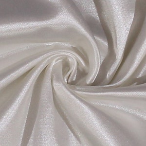 Brushed-Back Sleepwear Satin Off-White 58" Wide Polyester/Cotton Fabric by the Yard (37858-XN4078) D403.05