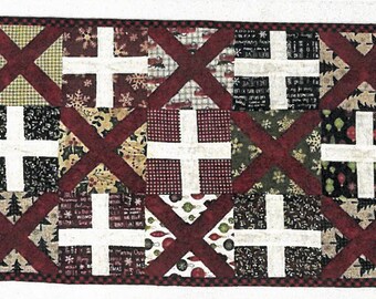 Quilt Kit Lil' Marina 15" x 45" Table Runner Quilt Featuring "A Jingle Bell Christmas" Fabric Holiday Quilts Kit - Sold by the Kit (M416.34)