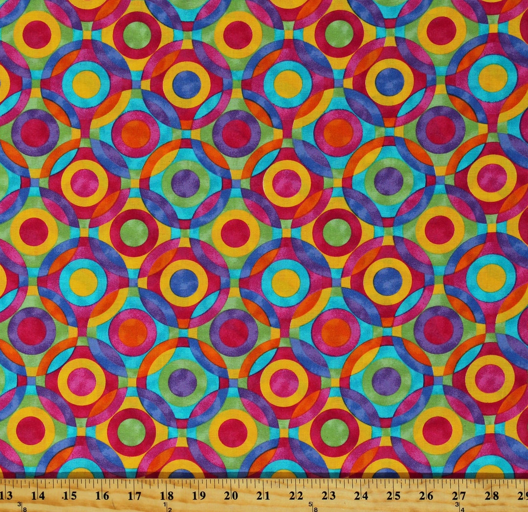 Cotton Circles Interlocking Rings Fun Colorful Rainbow Challis & Roos