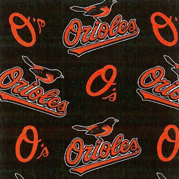Fleece Baltimore Orioles MLB Baseball Sports Team Fleece Fabric Print by the yard A411.03