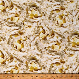 Cotton Mashed Potatoes Butter Pepper Food Dinner Meal Feast Mode Cotton Fabric Print by the Yard (SRKD-21535-14NATURAL) D571.87