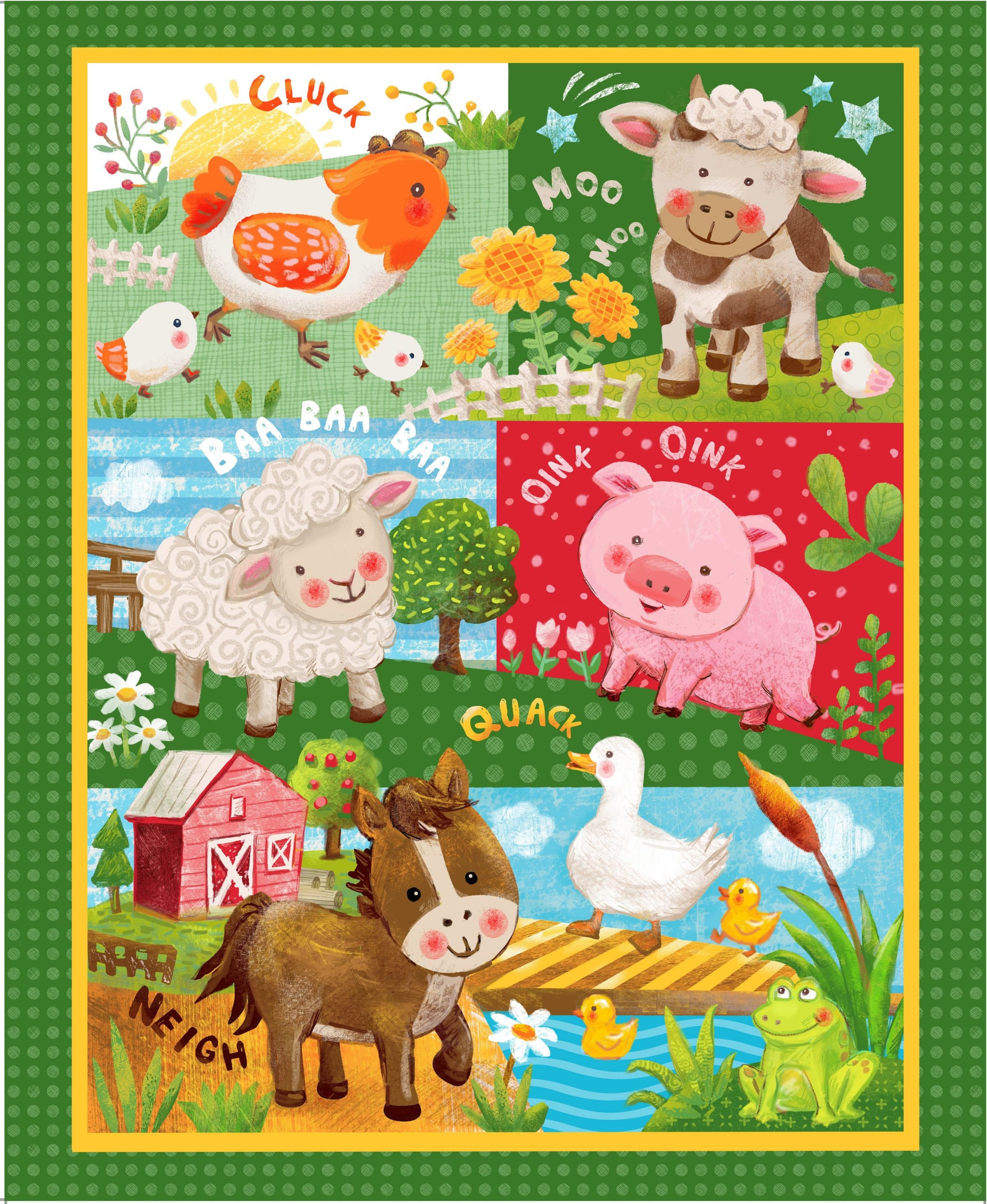 36 X 44 Panel Farm Animals Sounds Horse Sheep Pig - Etsy Sweden 36 X 44 Panel Farm Animals Sounds Horse Sheep Pig - Etsy Sweden