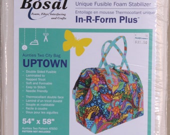 Bosal In-r-form Plus Double Sided Fusible Foam Stabilizer 18in X 58in,  Purse and Bag Batting for Crafting 