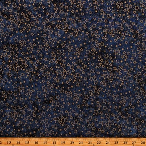 Cotton Batik Stardust Batiks Stars Sky Galaxy Space Landscape Midnight Cotton Fabric Print by the Yard (BBLIM-74840-69-MIDNIGHT) D180.20
