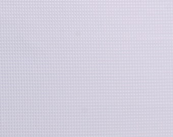 Waffle Weave Pique Woven White 70" Wide Polyester Tablecloth Fabric by the Yard (1256P-3E) D141.02