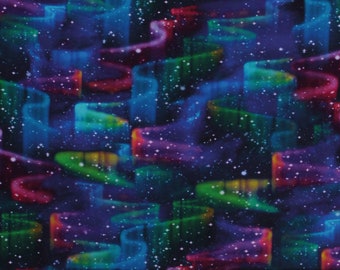 Cotton Aurora Borealis Northern Lights Sky Stargazers Nature Landscape Cotton Fabric Print by the Yard (ADSD-73792-325CELESTIAL) D386.19