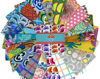 5" Charm Pack - Kaffe Fassett Collective August 2026 Soft FreeSpirit Squares Fabric Bundle Quilter's Cotton Precuts (M517.21)