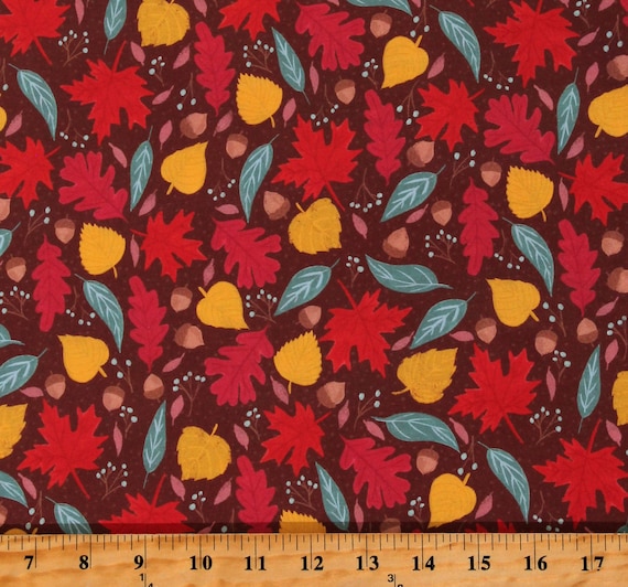 Autumn Ruler Autumn Leaves Pattern And Ruler