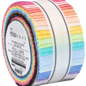 Jelly Roll Artisan Batiks Prisma Dyes Lunn Studios 2022 New Colors Rainbow 2.5&quot; Strips Roll-Up Bundle Quilters Cotton Fabric Precuts M526.19
