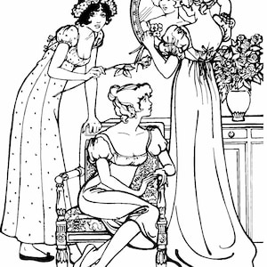 Folkwear Empire Dress #215 Ladies Empire-Waist Gown Frock Dresses Late 1700&#39;s Reproduction Sewing Pattern (Pattern Only) folkwear215