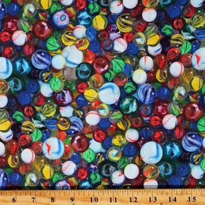 Cotton Marbles Games Game Night Kids This & That VI Multicolor Cotton Fabric Print by the Yard (1649-28729-X) D668.78
