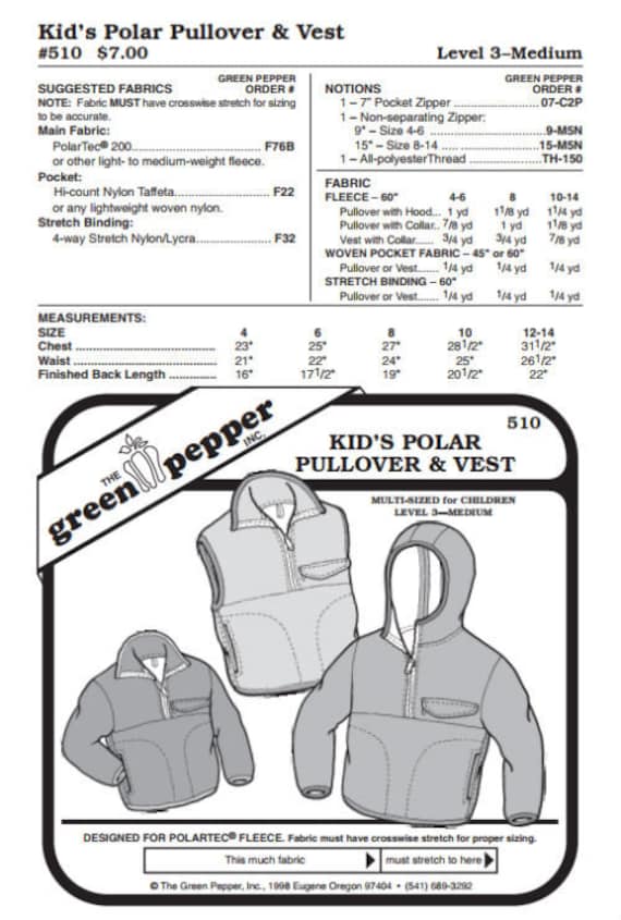 Kid’s Polar Pullover & Vest - 510 - The Green Pepper Patterns Kid’s Polar Pullover & Vest - 510 - The Green Pepper Patterns