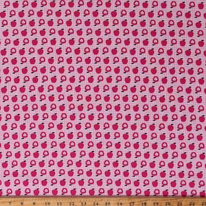 Cotton Pink Apples Fruit Summer Picnic Cafe Diner Betty&#39;s Luncheonette Cotton Fabric Print by the Yard (AVL-18151-107 PETAL) D764.60