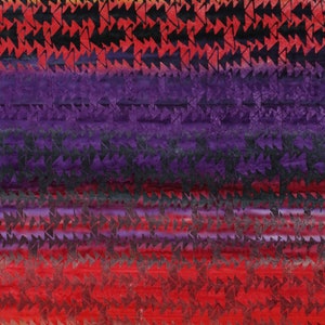 Cotton Multicolor Batik Handmade Geometric Triangles Stripes Purple Red Orange Gray Cotton Fabric Print by the Yard (16190) D307.54