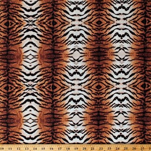 Cotton Tiger Stripes Animal Print Skin Jungle Go Wild Cotton Fabric Print by the Yard (33784A-X) D368.23