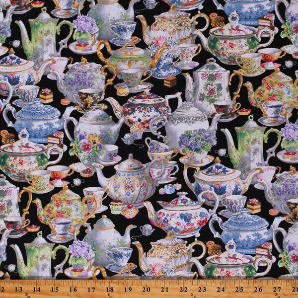 Teapot Fabric Etsy